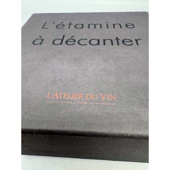 L'Atelier Du Vin Silver Plate French Wine Funnel Filter L'etamine a Decanter Box - Picture 11 of 12
